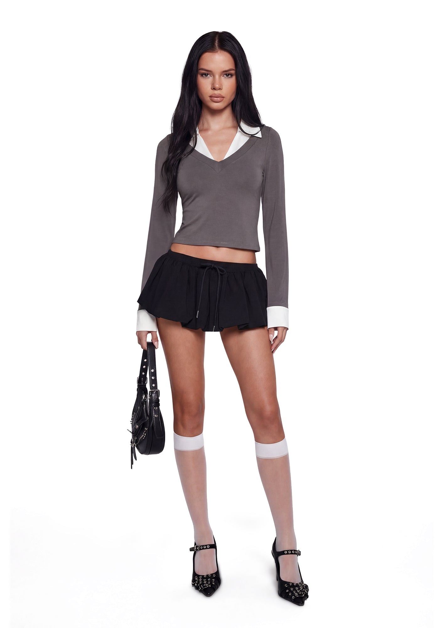 Eleanor Collared Long Sleeve Top