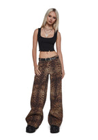 Sinful Attitude Wide Leg Jeans – Leopard