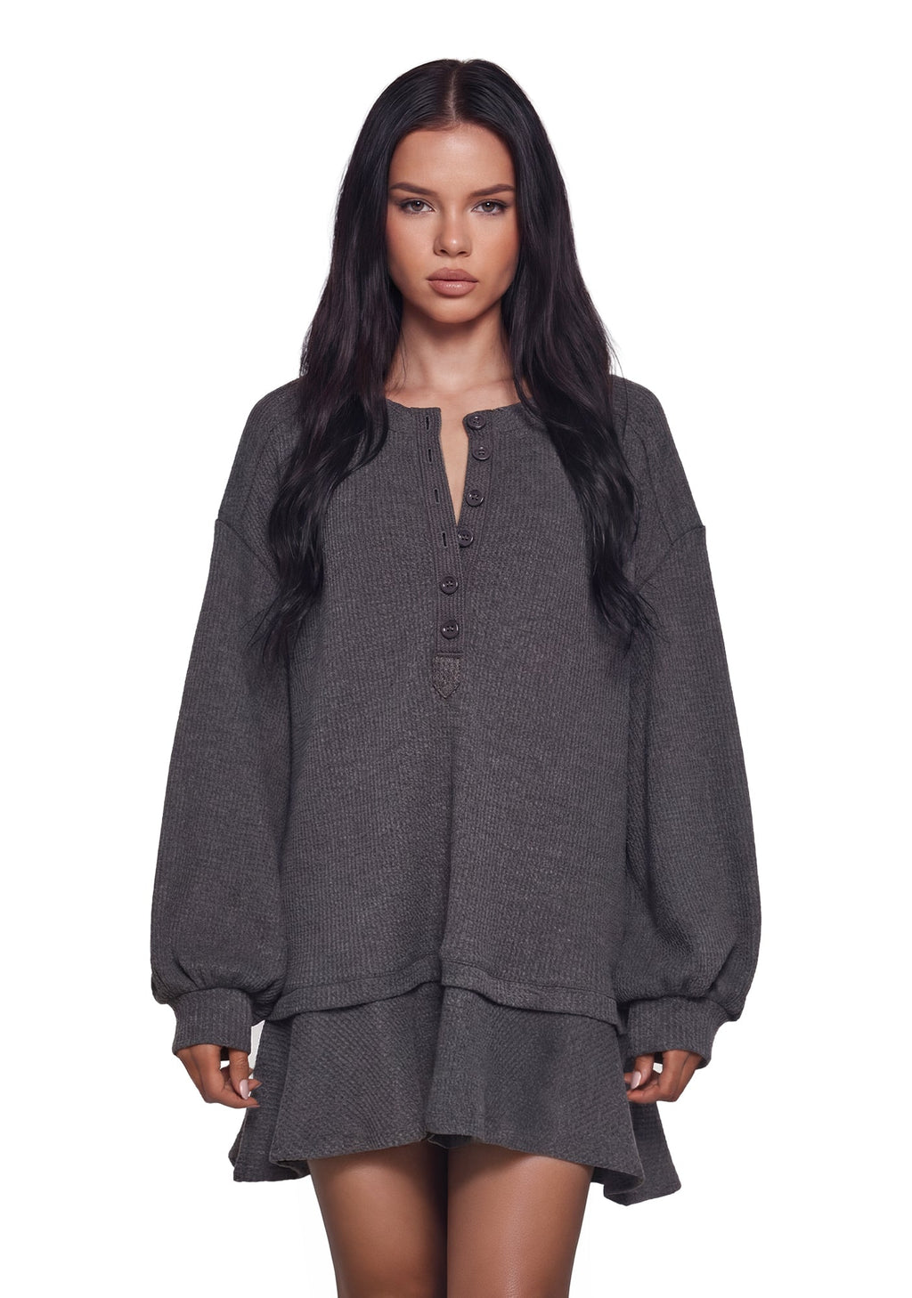 First Glances Trapeze Dress – Gray