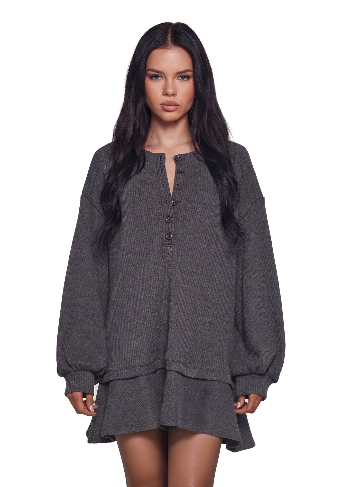 First Glances Trapeze Dress – Gray