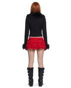 Darling Affection Ruffled Mini Skort – Red