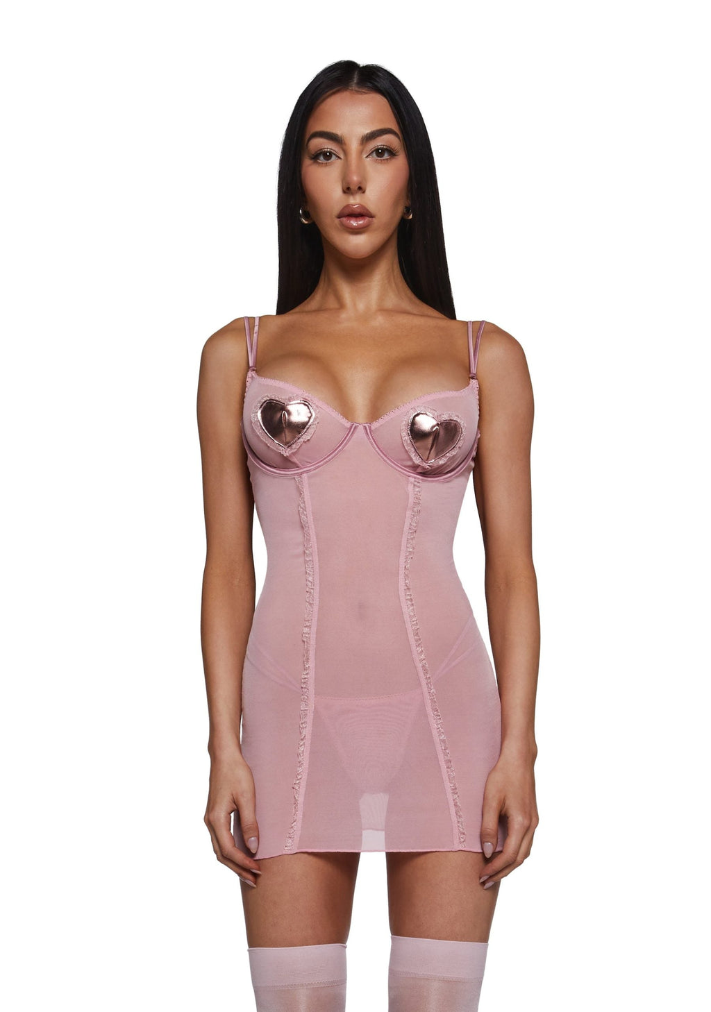 Heart of Metals Chemise Set – Pink