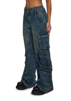 Digital Attraction Cargo Pants – Blue