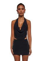 Chart Topper Skirt Set – Black