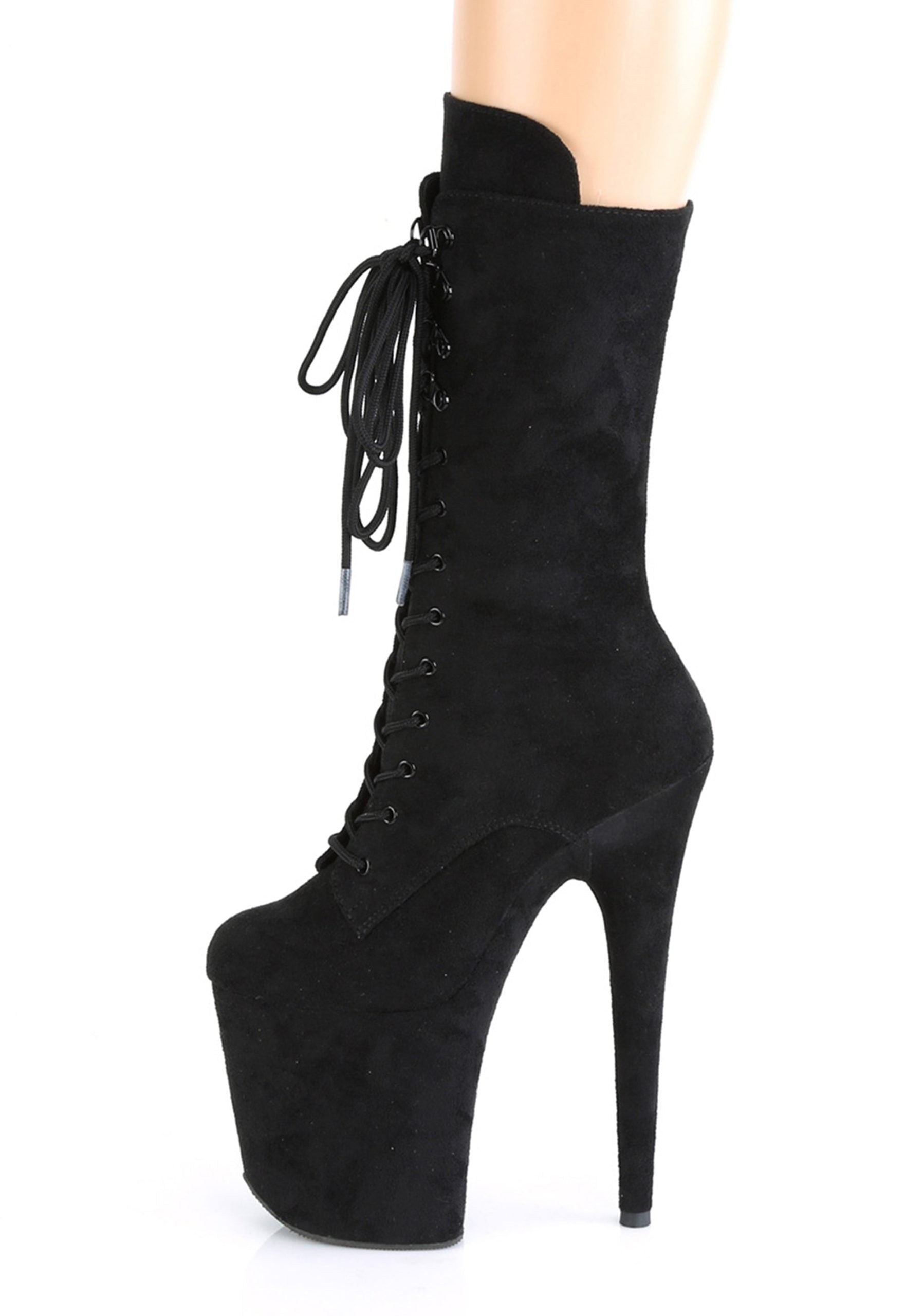 Flamingo-1050FS Platform Mid-Calf Boots-Black