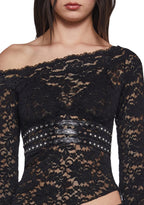 Gothic Glam Off-Shoulder Lace Top