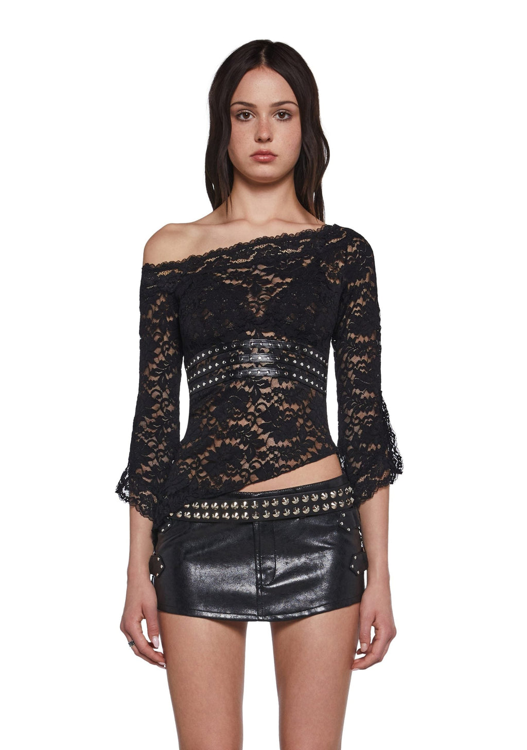 Gothic Glam Off-Shoulder Lace Top