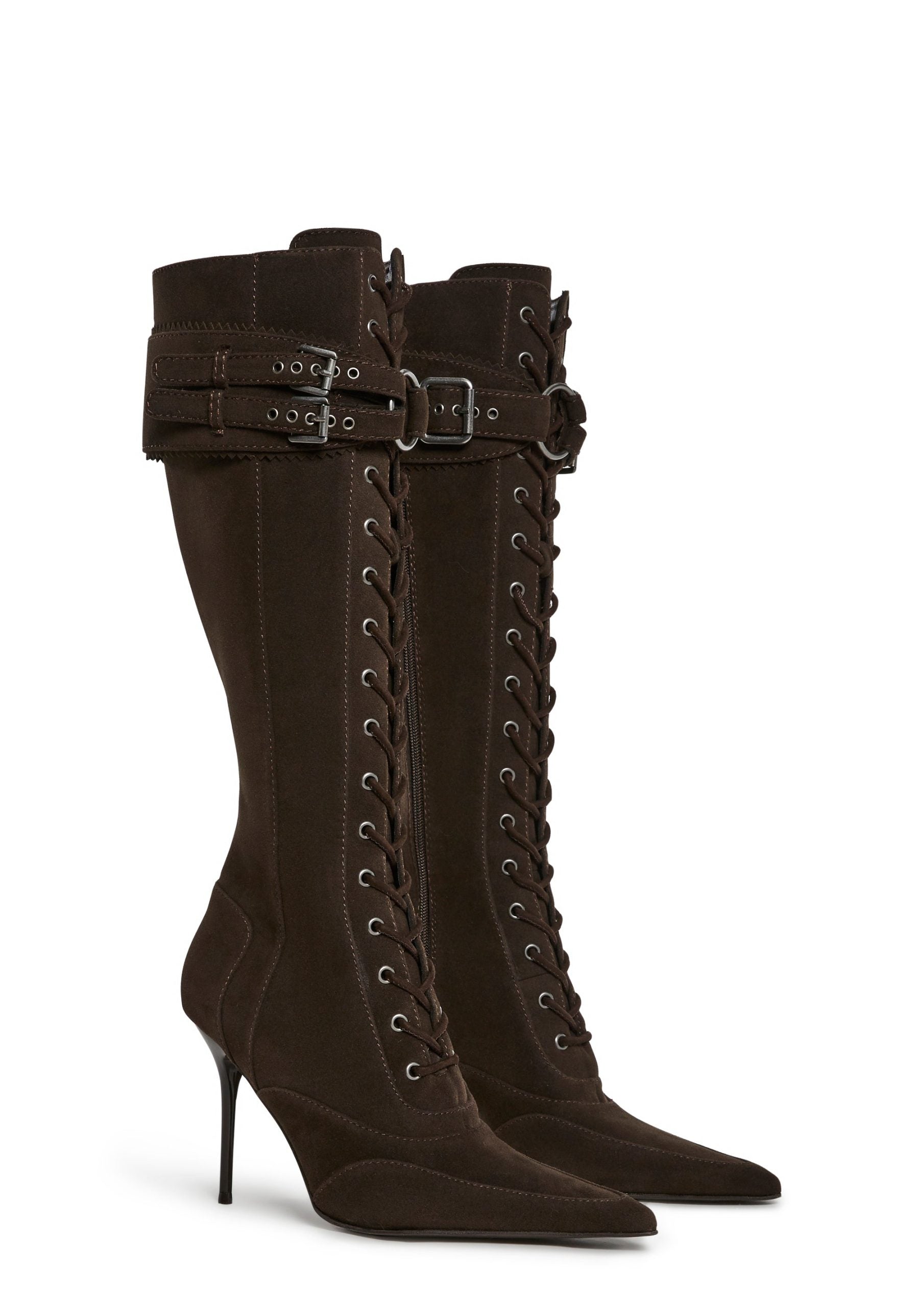 Total Bewitcher Lace-Up Boots – Brown