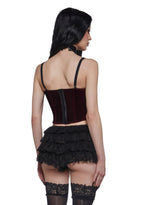 Covet You Corset Top – Burgundy