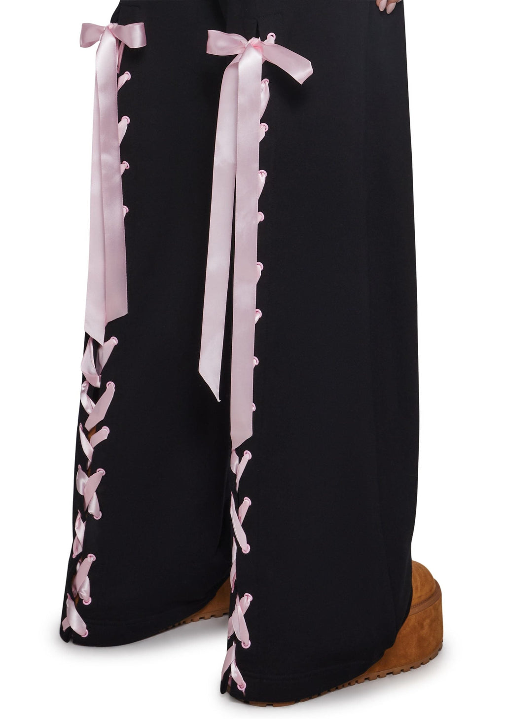 Soft Romance Lacing Bow Sweat Pants