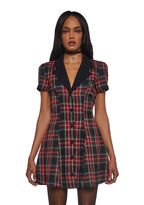 Devil You Don’t Exist Plaid Dress
