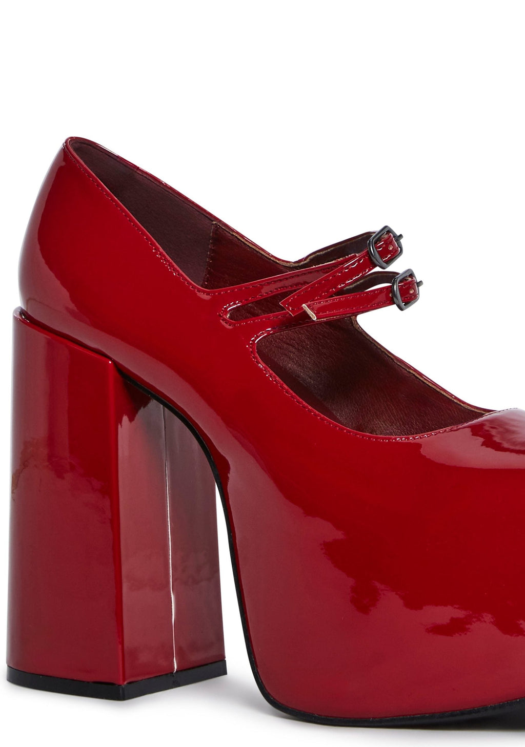 Macabre Meetup Platform Mary Janes – Red