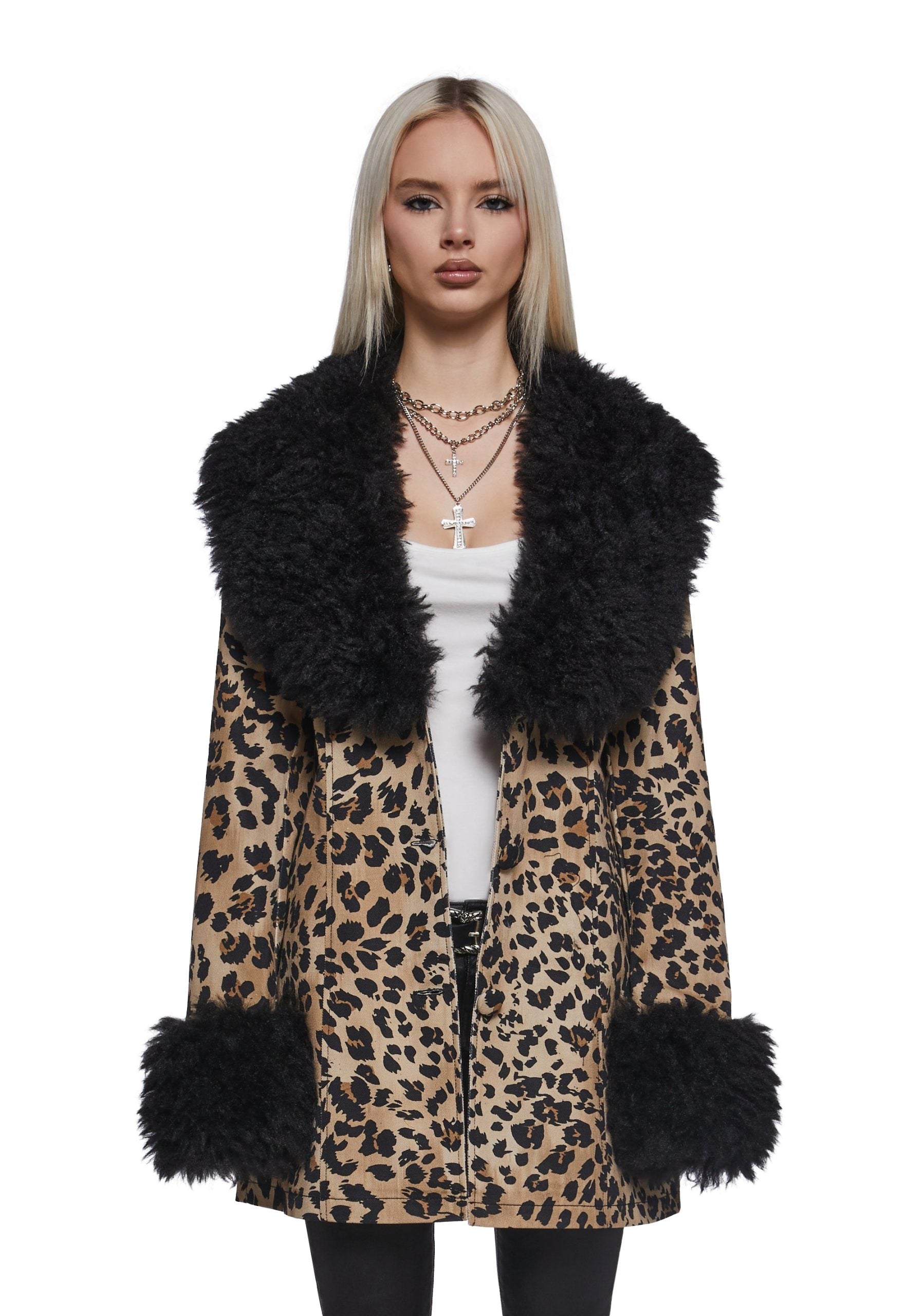 Champagne Showers Leopard Coat
