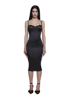 Loyal Maneater Midi Dress – Black