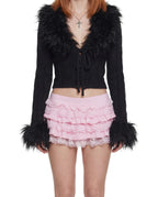 Darling Affection Ruffled Mini Skort – Pink
