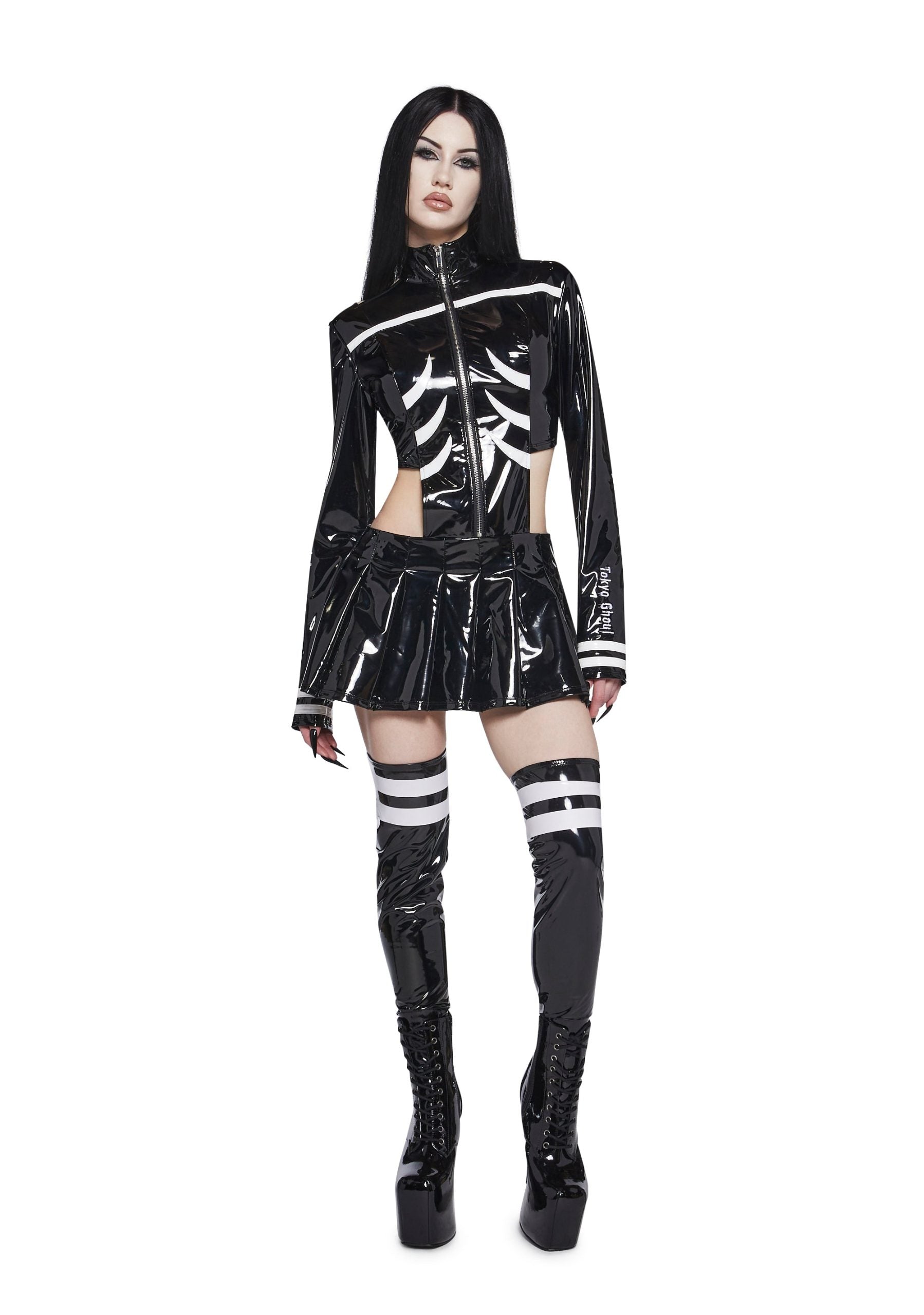 Kaneki Cosplay Mini Dress And Legwarmer Set