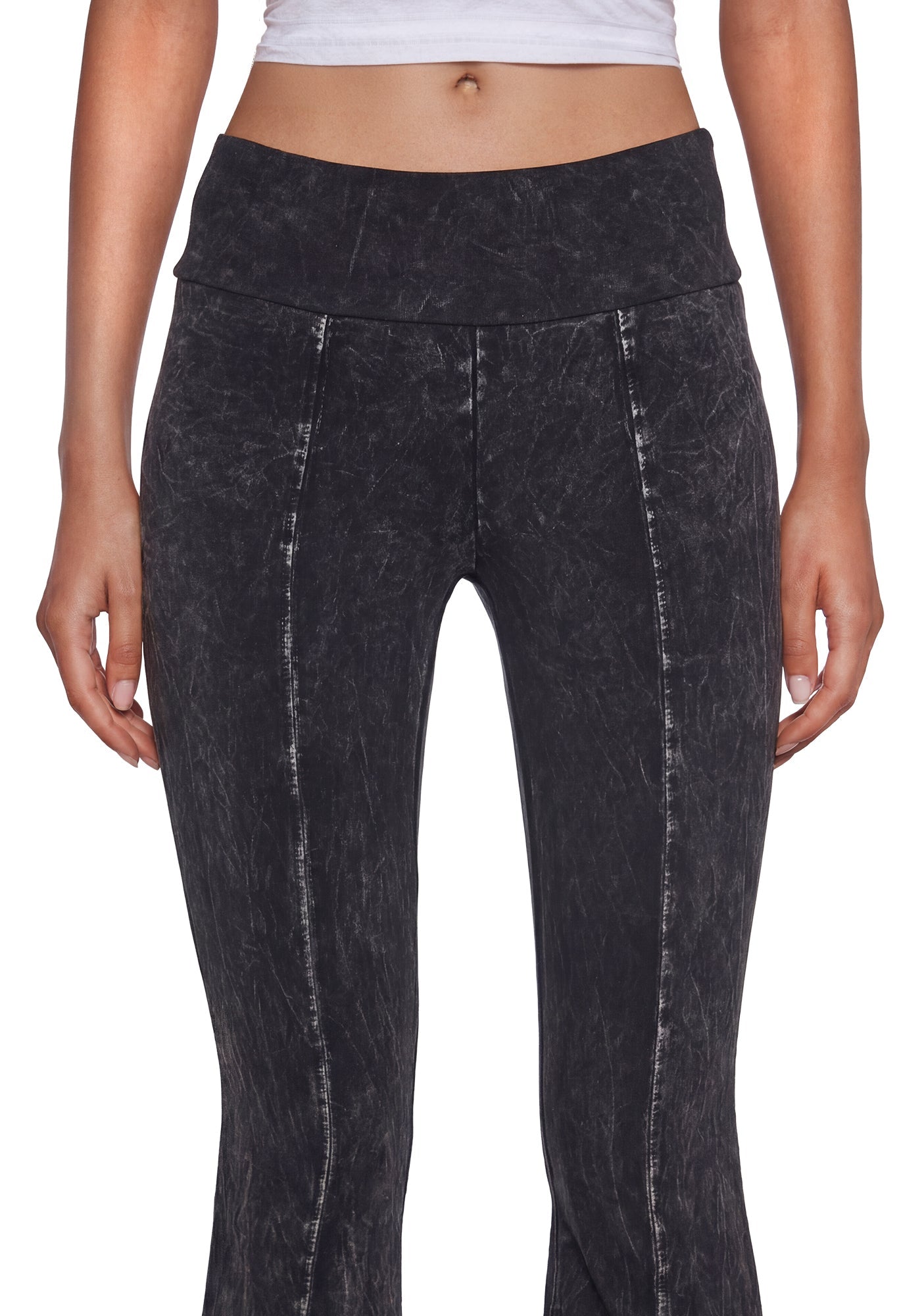 Synth Ideology Flared Pants – Black
