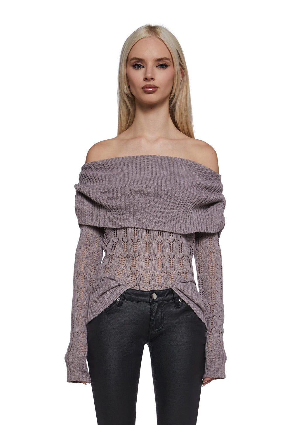 Flirty Tease Off The Shoulder Sweater
