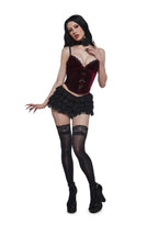 Covet You Corset Top – Burgundy