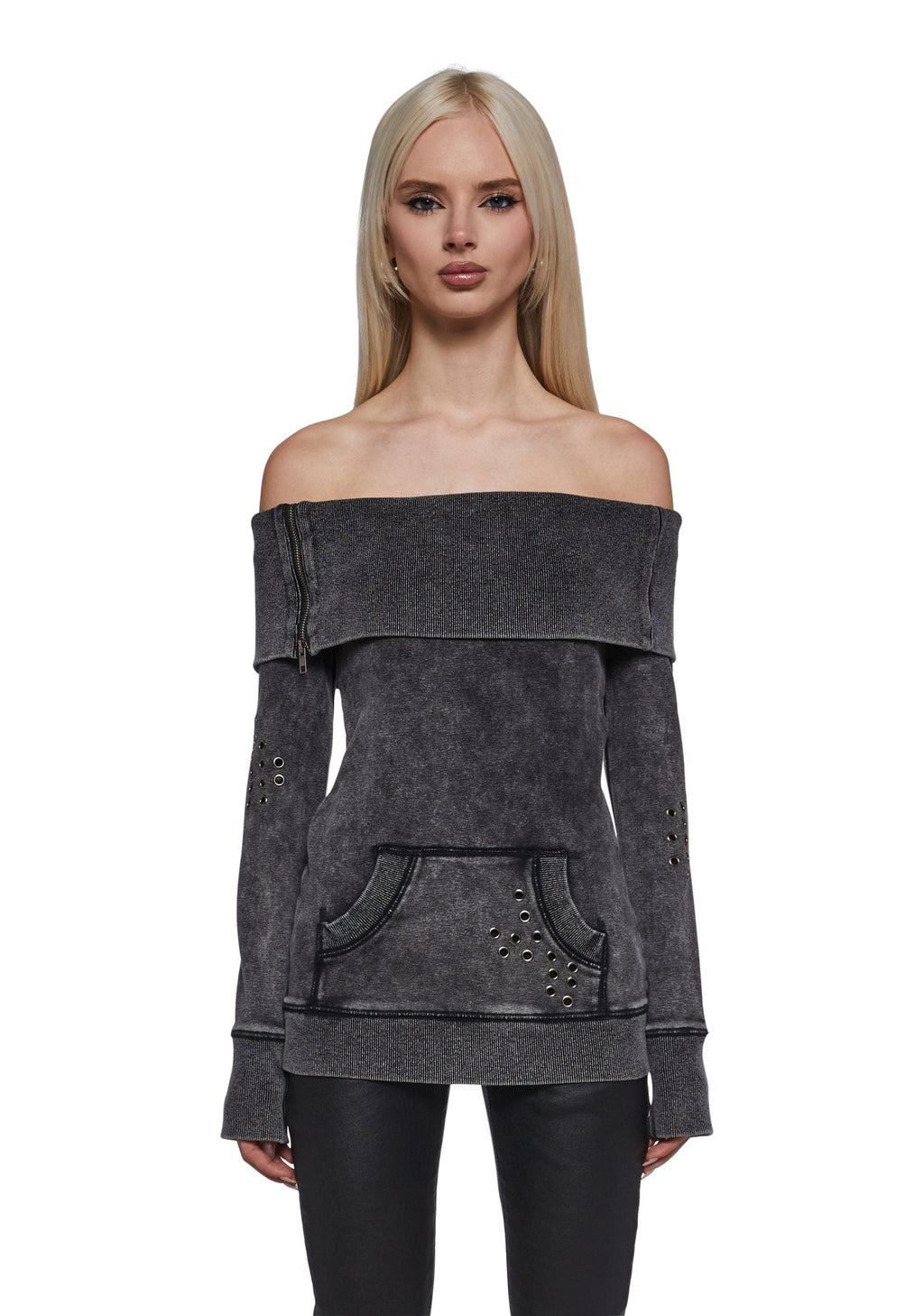 Style Off Washed Off The Shoulder Sweater