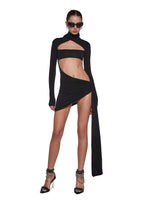 Dreamland Dancer Bodycon Dress – Black