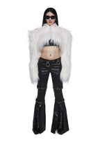 Diva Faux Fur Bolero – White