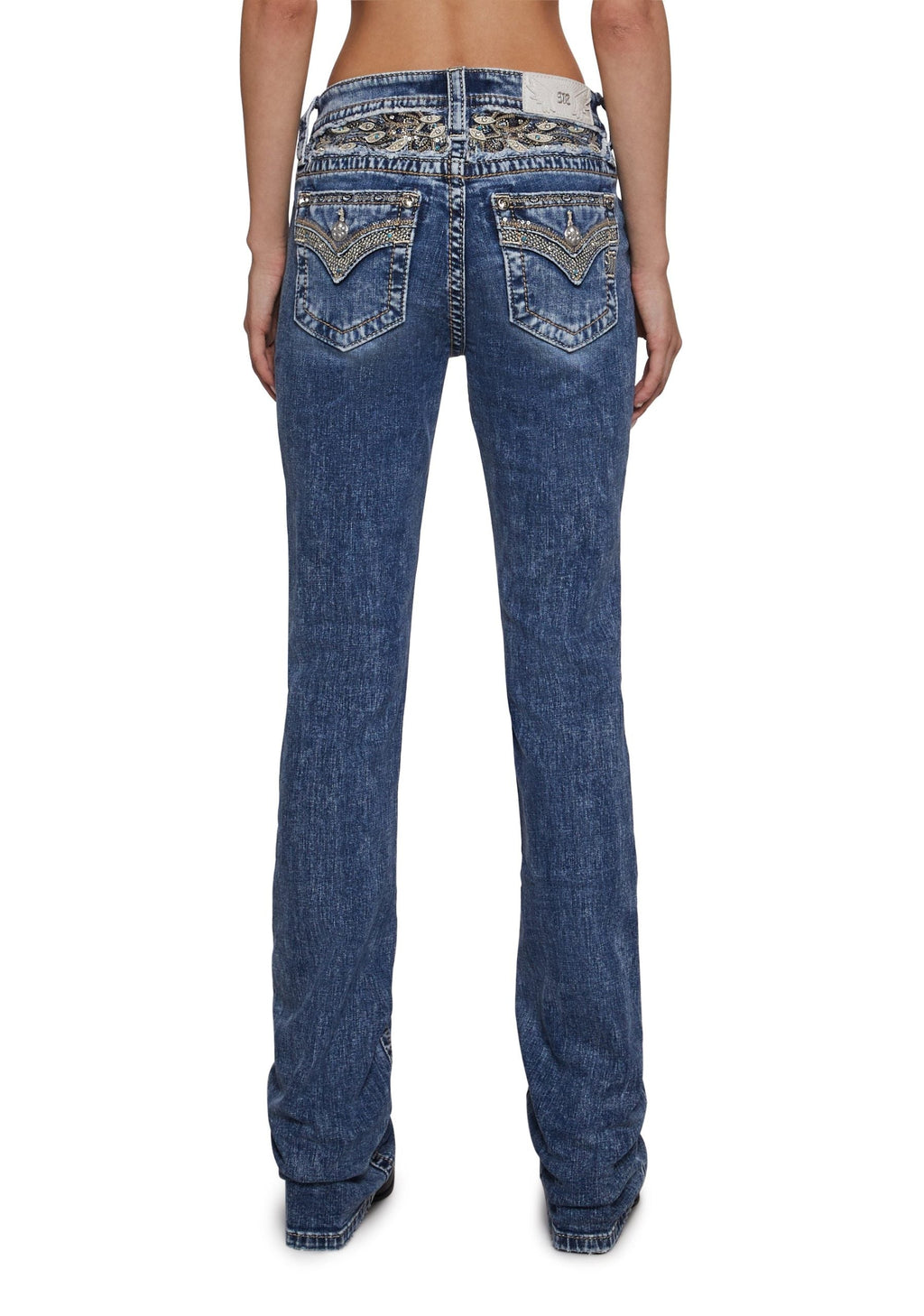 34″ Mid Rise Denim Jeans