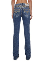 34″ Mid Rise Denim Jeans
