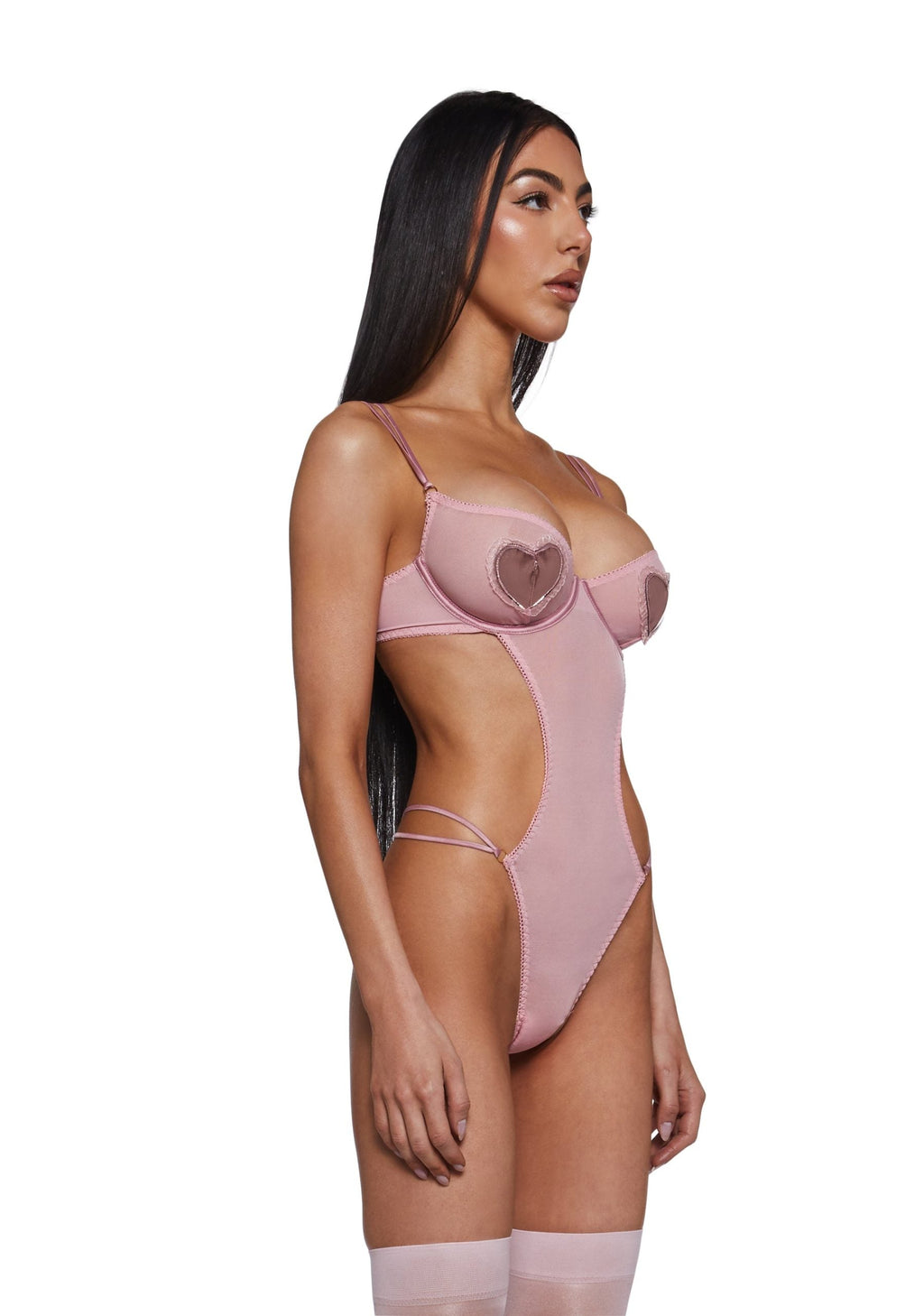 Heart Of Metals Mesh Teddy – Pink