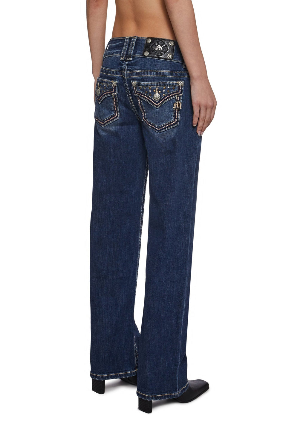 30″ Low Rise Slim Wide Jeans