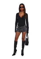 Brianna Long Sleeve Top – Black