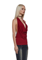 Celeb Status Halter Top – Red