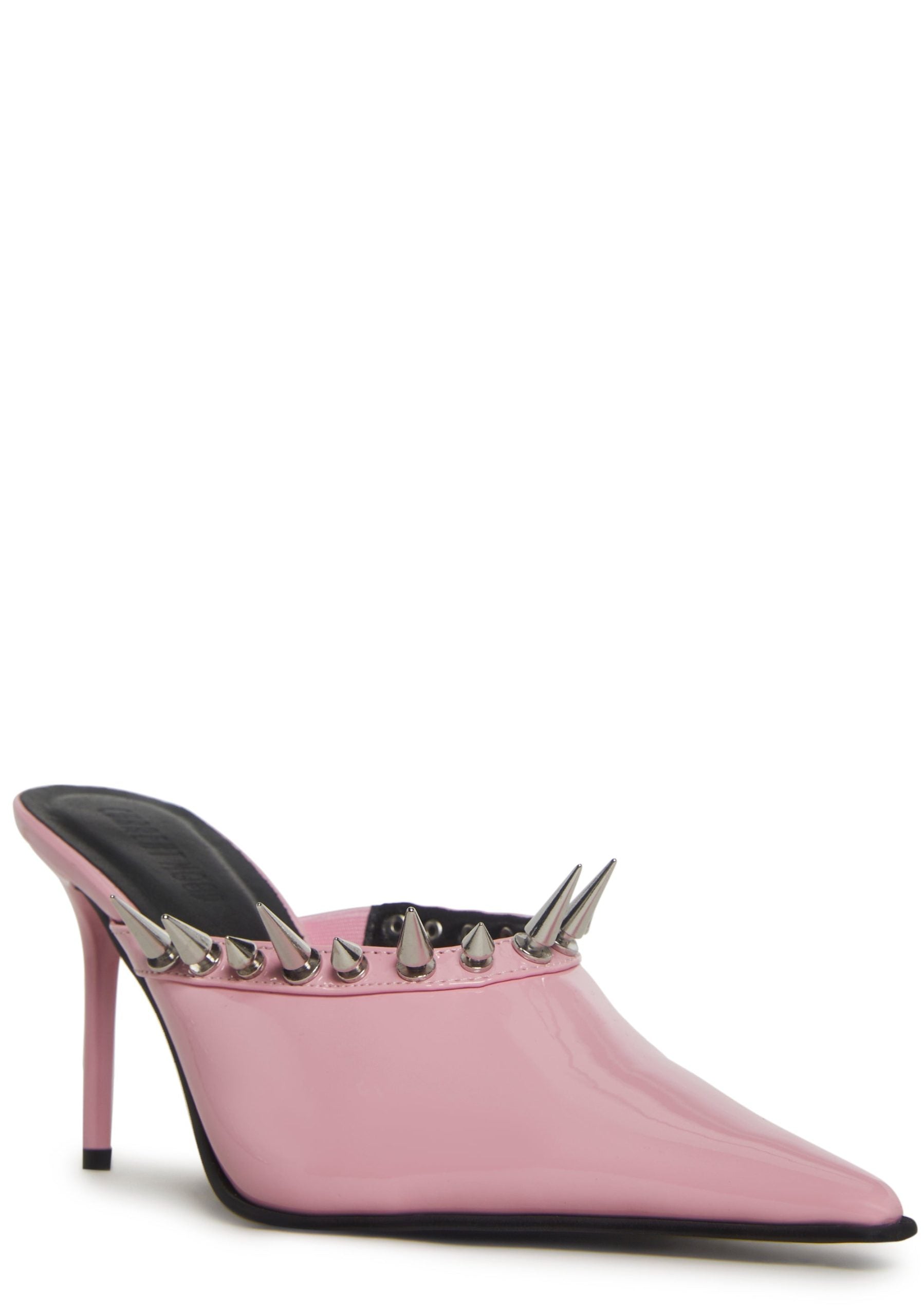 On Your Toes Spiked Mules – Pink