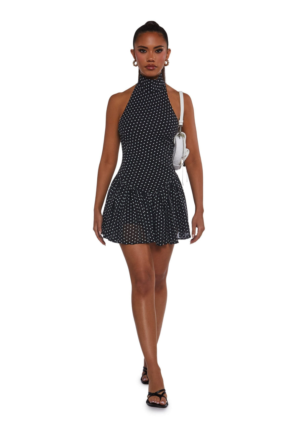 Main Character Polka Dot Dress – Black