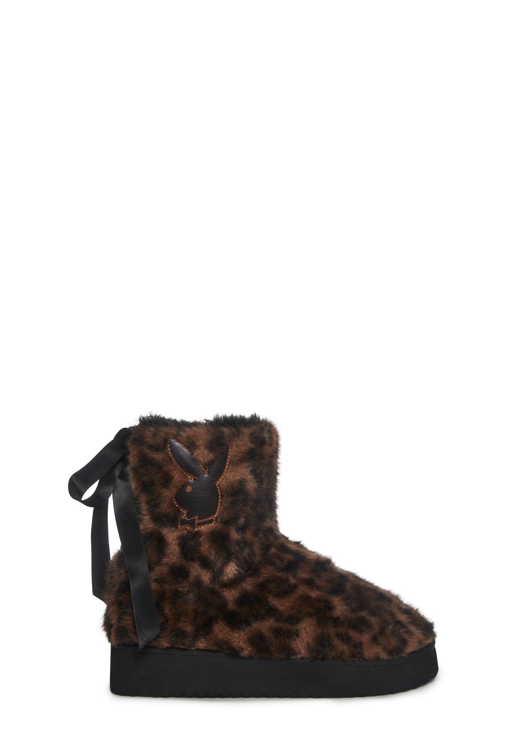 Leopard Faux Fur Booties