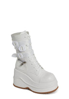 Mad Hustle Wedge Platform Boots – White