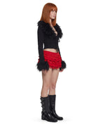 Darling Affection Ruffled Mini Skort – Red