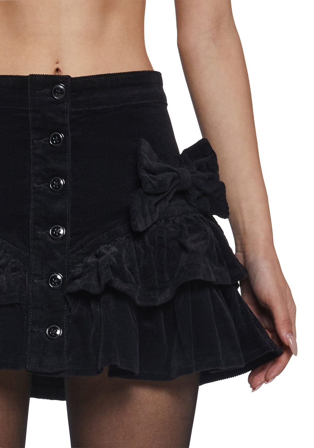 Cheerful Charm Mini Skirt – Black