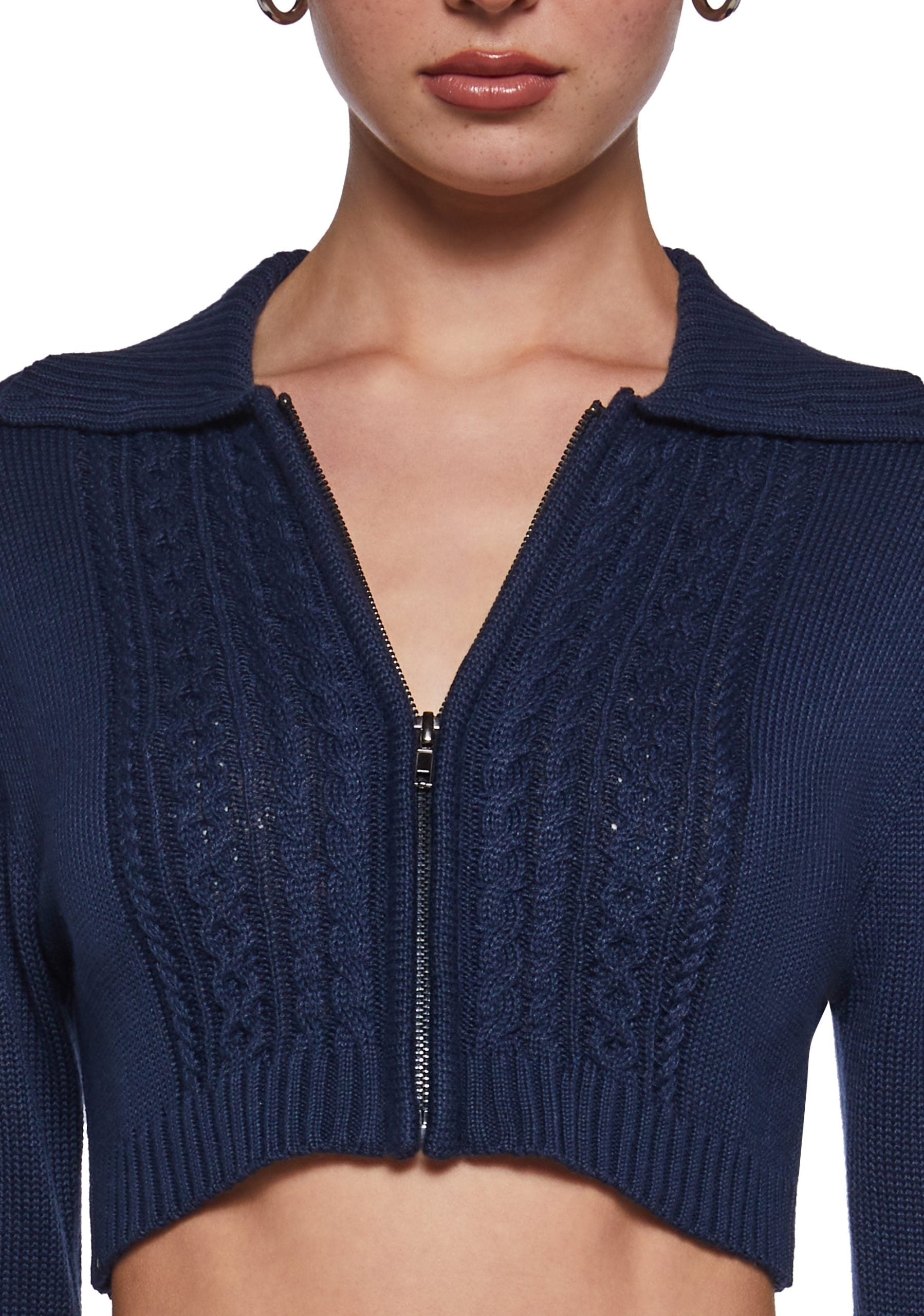 Share Notes Cable Knit Sweater
