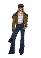 Level Up Cargo Fitted Jeans – Blue