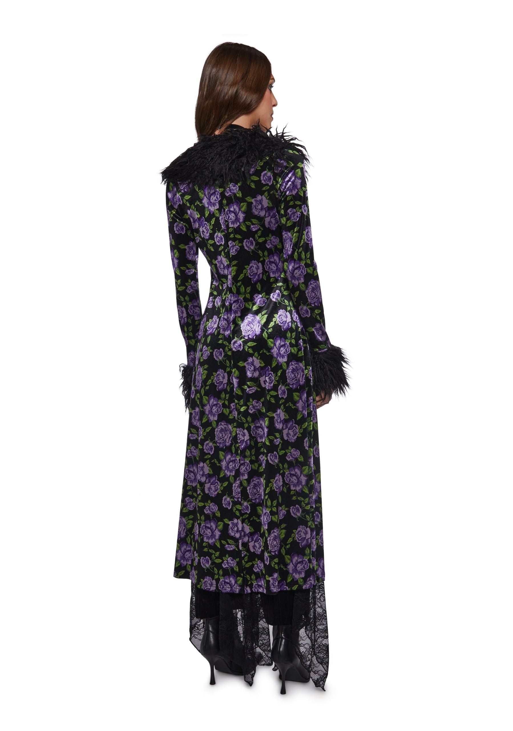 Floral Velvet Duster