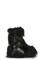 Low Wild Instincts Faux Fur Combat Boots – Black