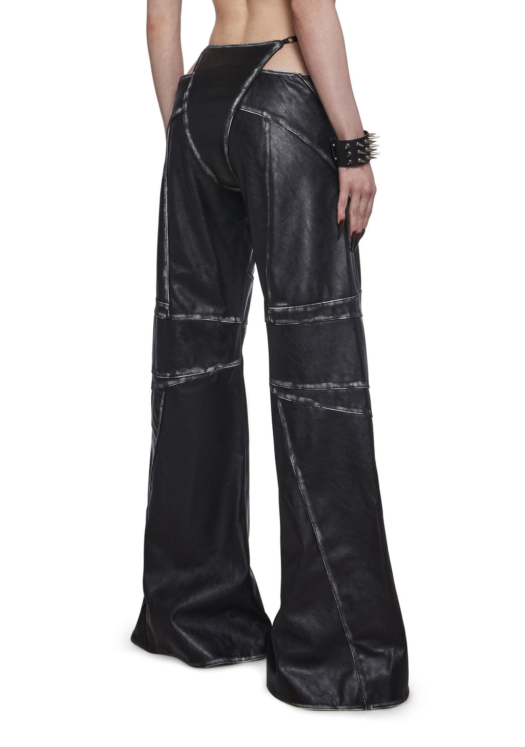 Oversize Thong Pants Black Washed