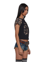 Camo Raglan Tee – Black