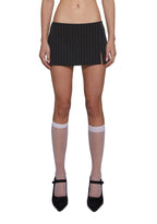 Joely Micro Skirt – Pinstripe