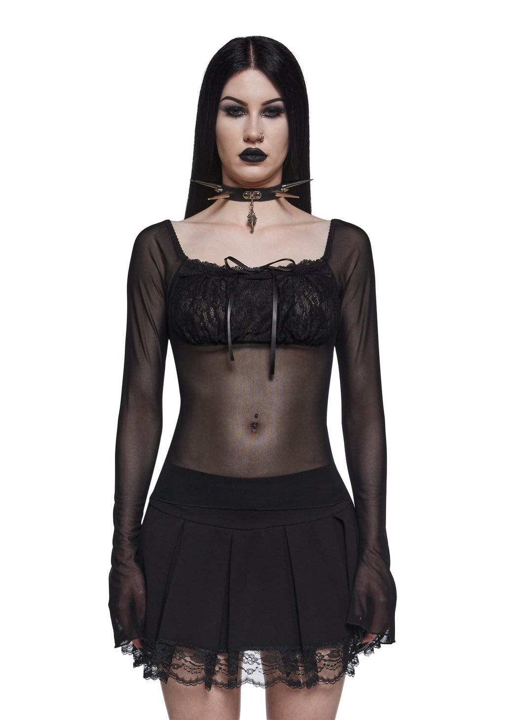 Malice Mesh Long Sleeve Top