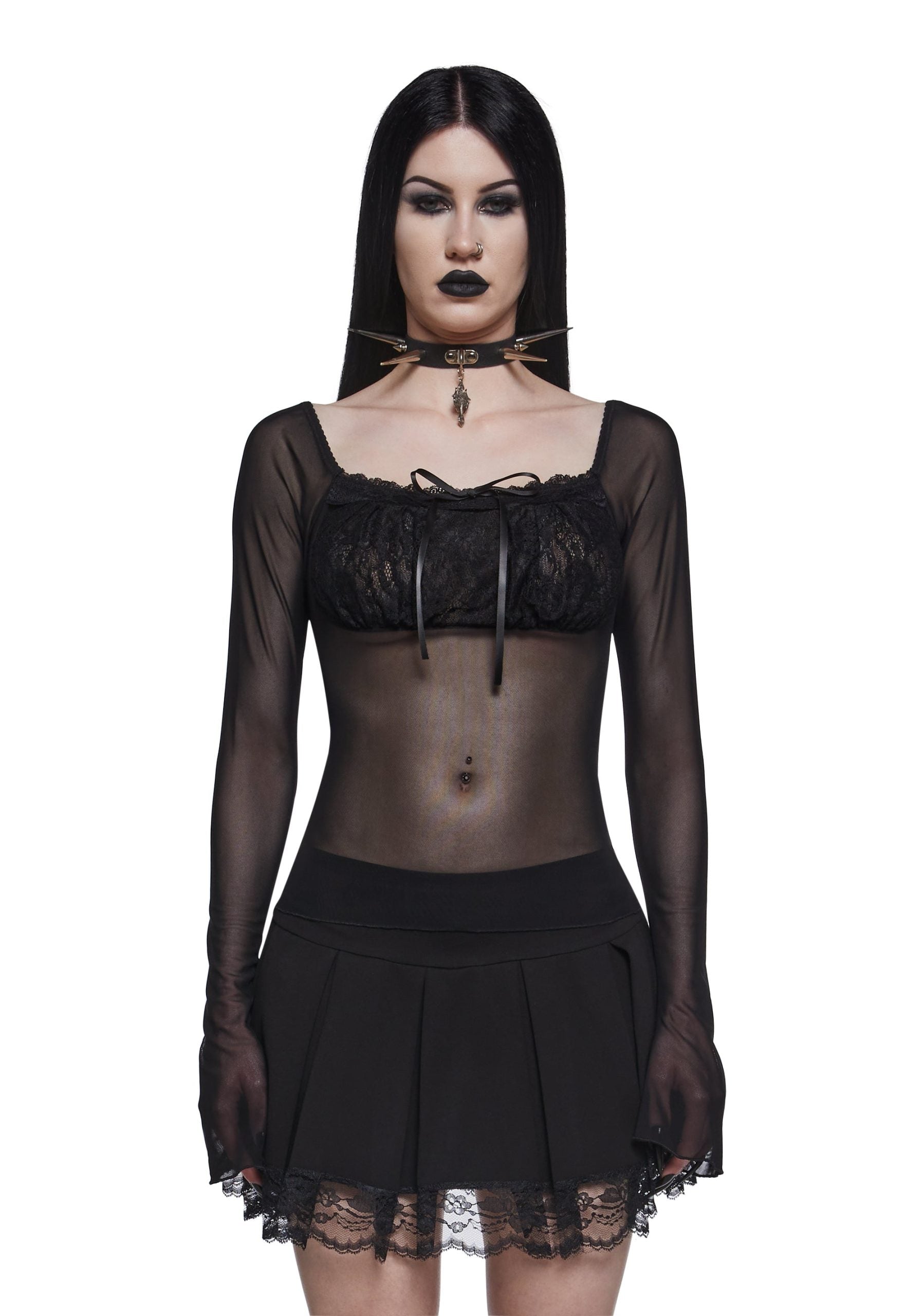 Malice Mesh Long Sleeve Top