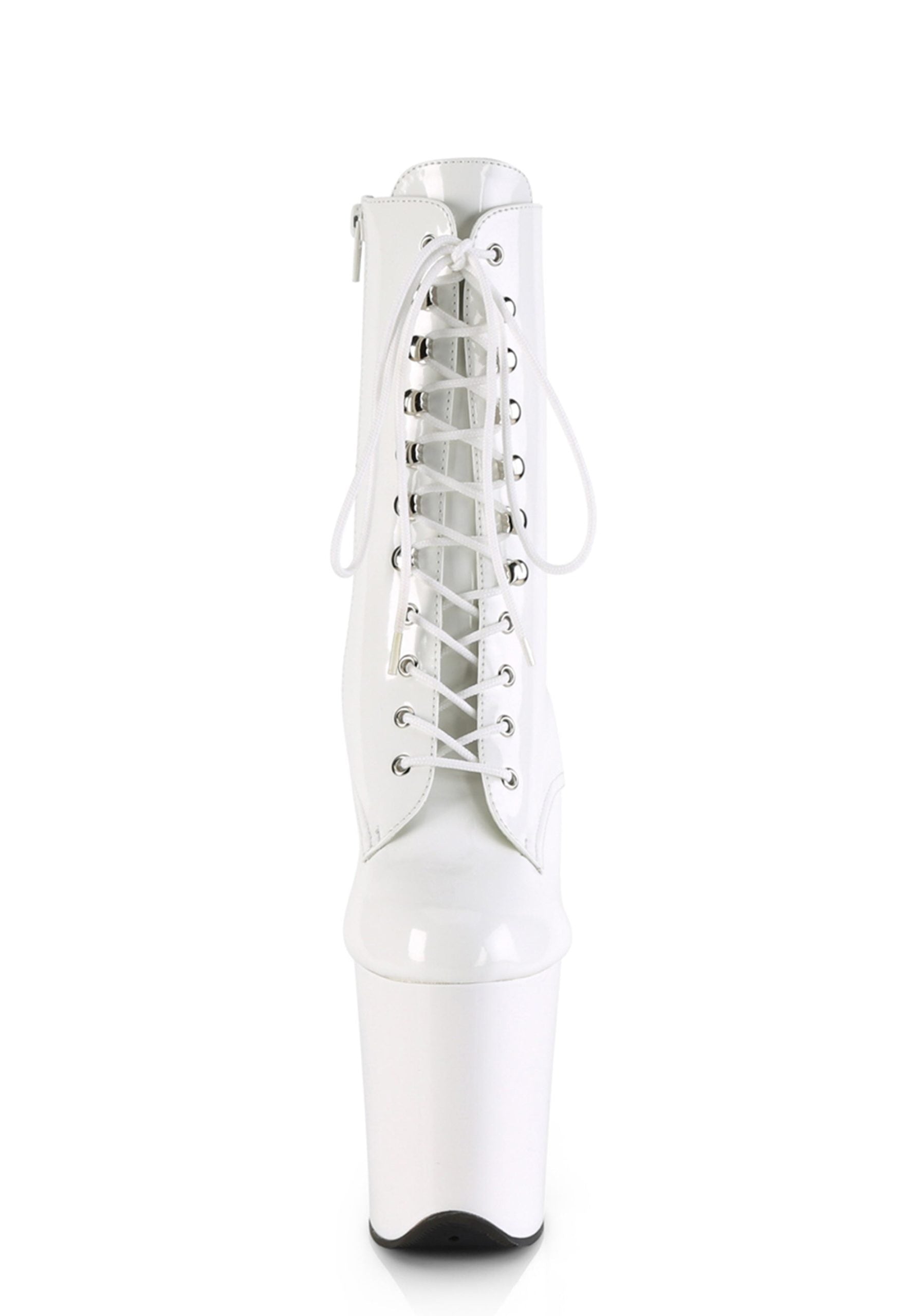 Flamingo-1020 Platform Ankle Boots-White