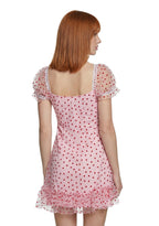 Romantic Words Babydoll Dress – Pink