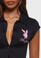 Playboy Short Sleeve Romper